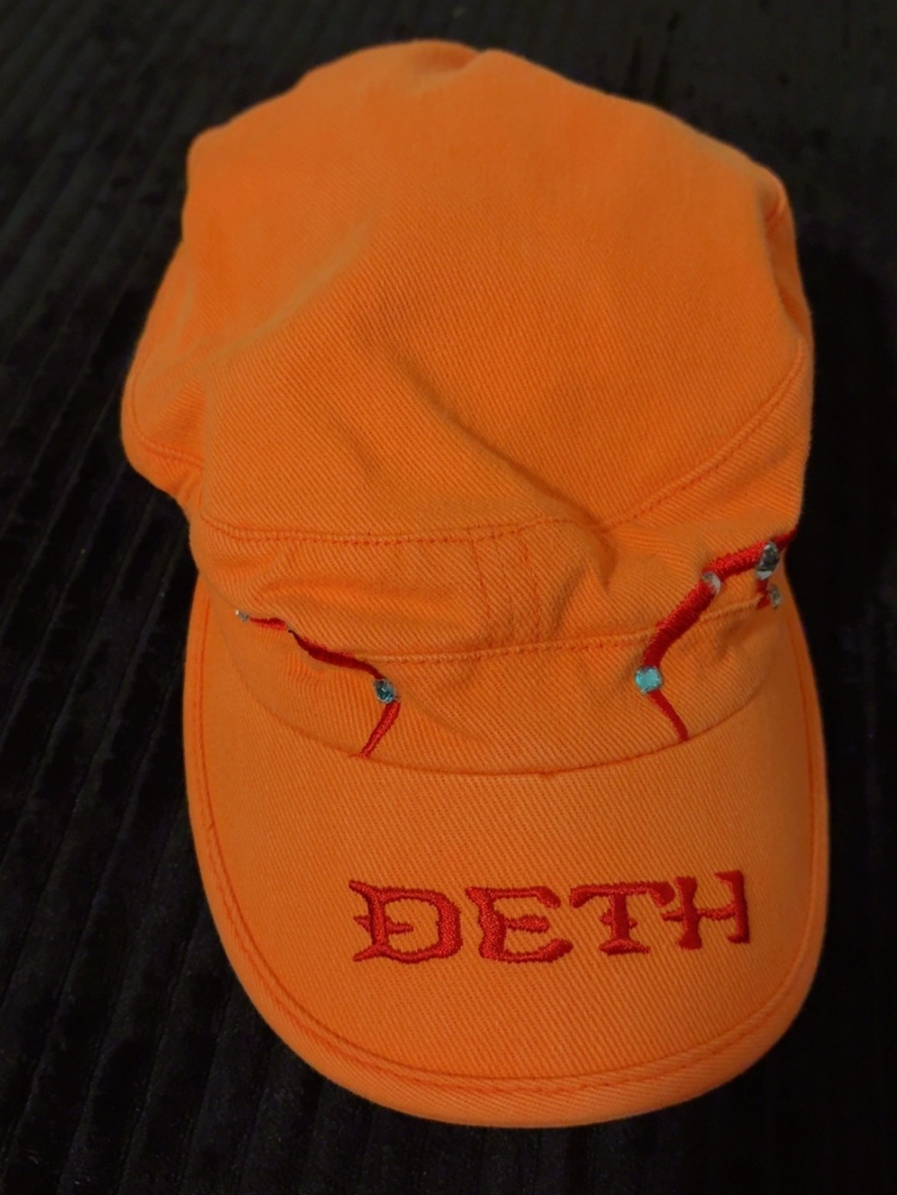 DETH Embroidered Orange Women's Cadet Cap